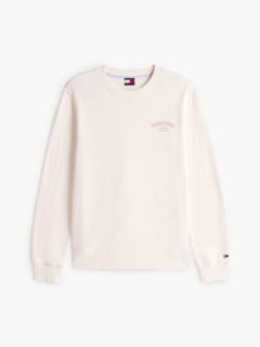 Back Logo Crew Neck Sweatshirt — White 5