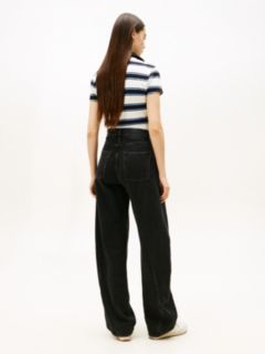 Mid Rise Barrel Leg Black Jeans — Black 4