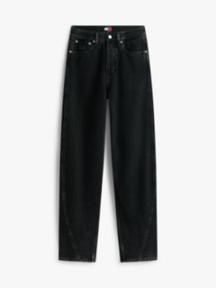 Mid Rise Barrel Leg Black Jeans — Black 5