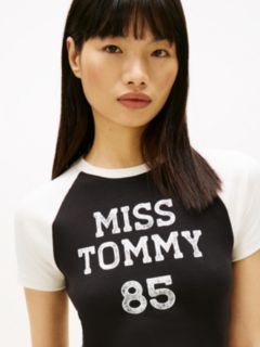 Logo Slim Raglan Sleeve T-Shirt — Black 2