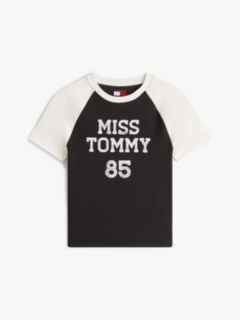 Logo Slim Raglan Sleeve T-Shirt — Black 5