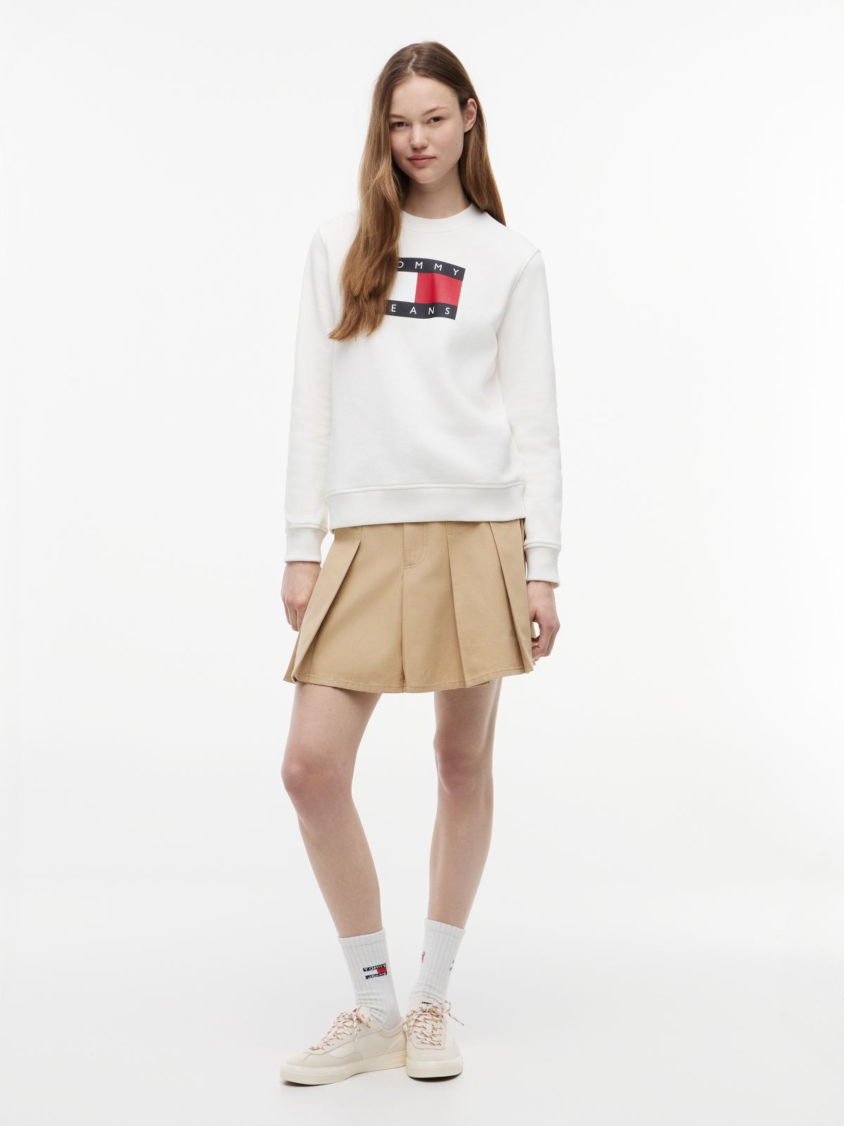 Tommy Flag Sweatshirt — White