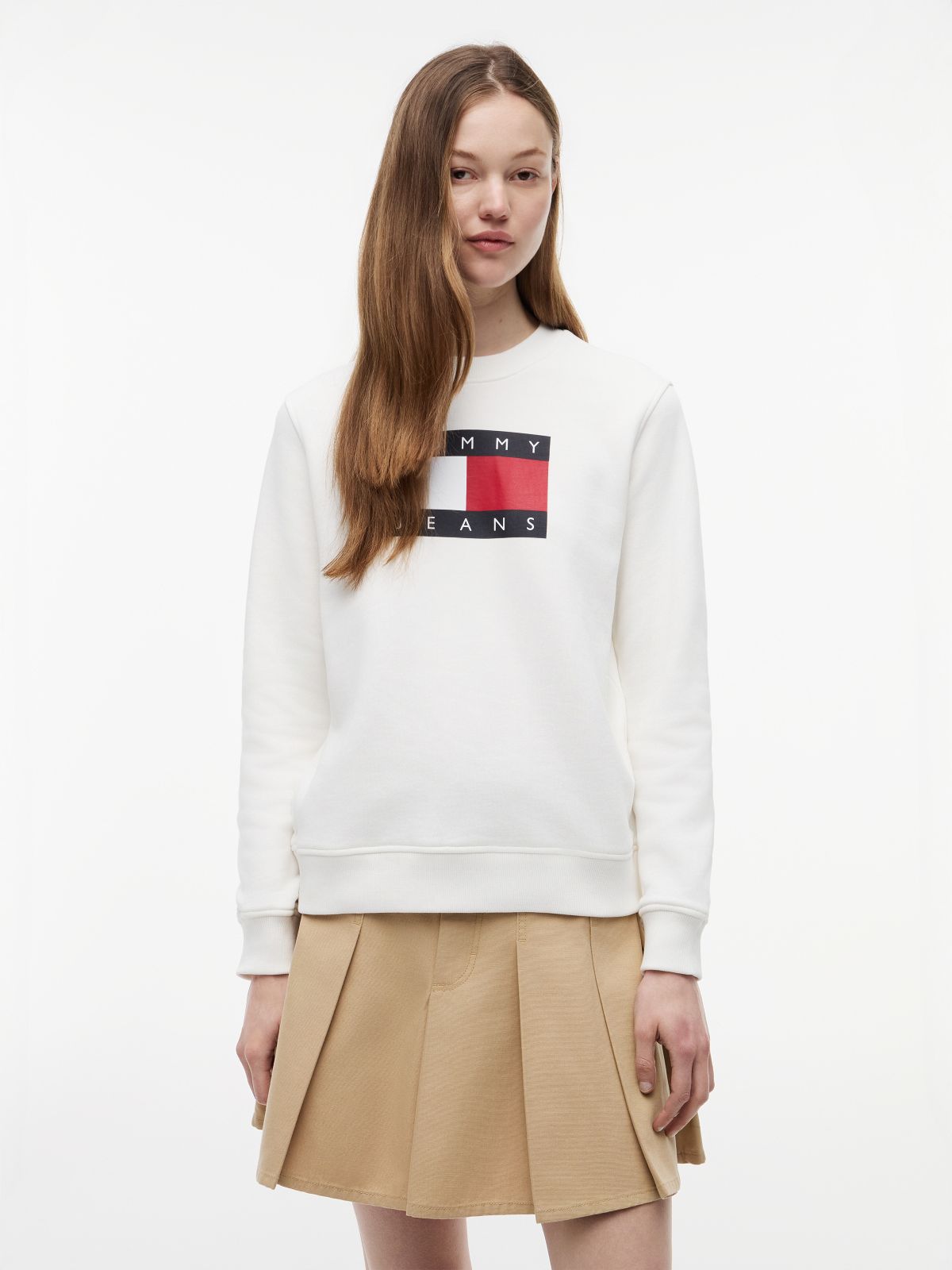 Tommy Flag Sweatshirt — White