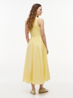 Slim Sleeveless Poplin Maxi Dress — Yellow 4