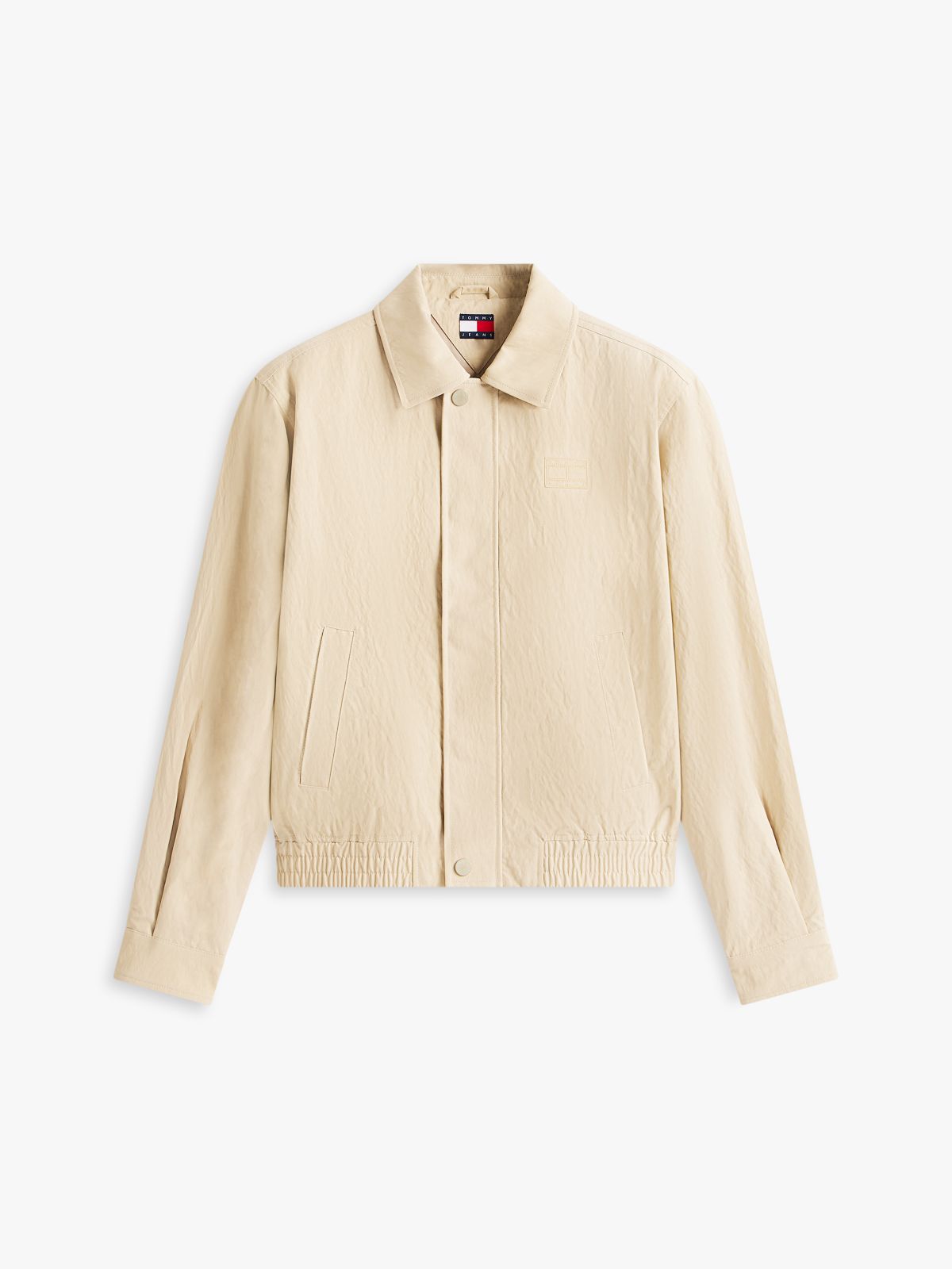 Tommy Badge Water Repellent Coach Jacket — Beige
