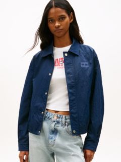 Tommy Badge Water Repellent Coach Jacket — Blue 1