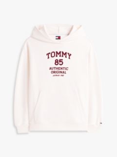 1985 Flock Logo Oversized Hoody — White 5