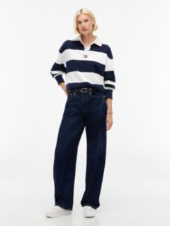 Ella High Rise Barrel Leg Jeans — Blue 2