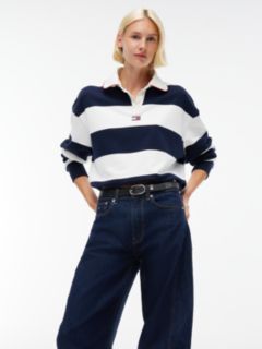 Ella High Rise Barrel Leg Jeans — Blue 5