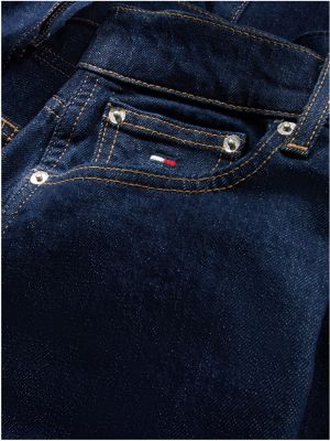 blue ella high rise barrel leg jeans for women tommy jeans