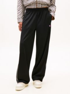 Tommy Badge Interlock Knit Relaxed Joggers — Black 2