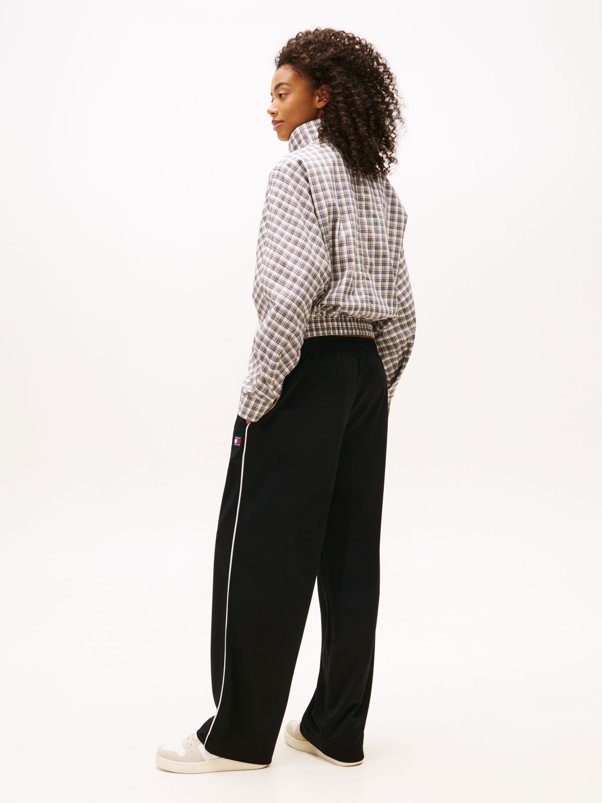 Tommy Badge Interlock Knit Relaxed Joggers — Black