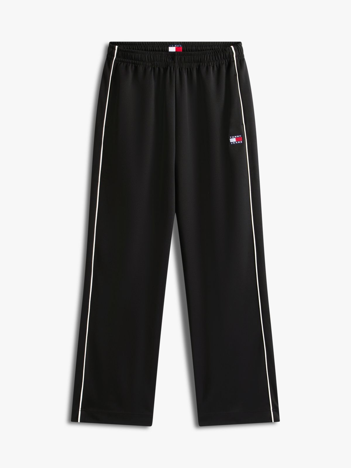 Tommy Badge Interlock Knit Relaxed Joggers — Black