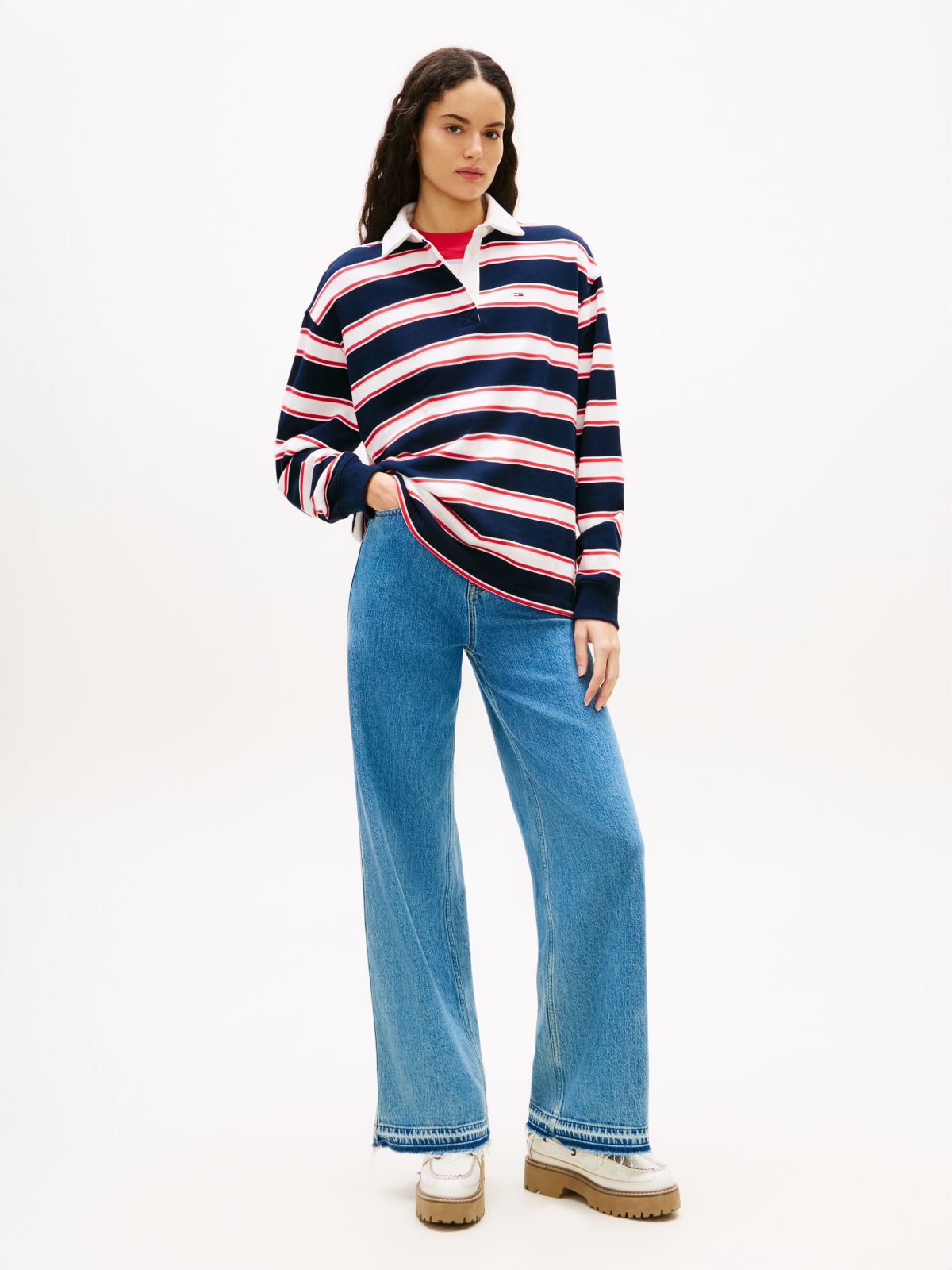 Claire High Rise Wide Jeans — Blue