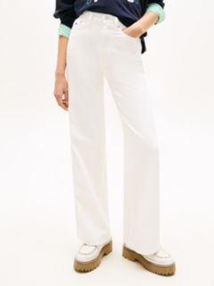 Claire High Rise Wide White Jeans — White 2