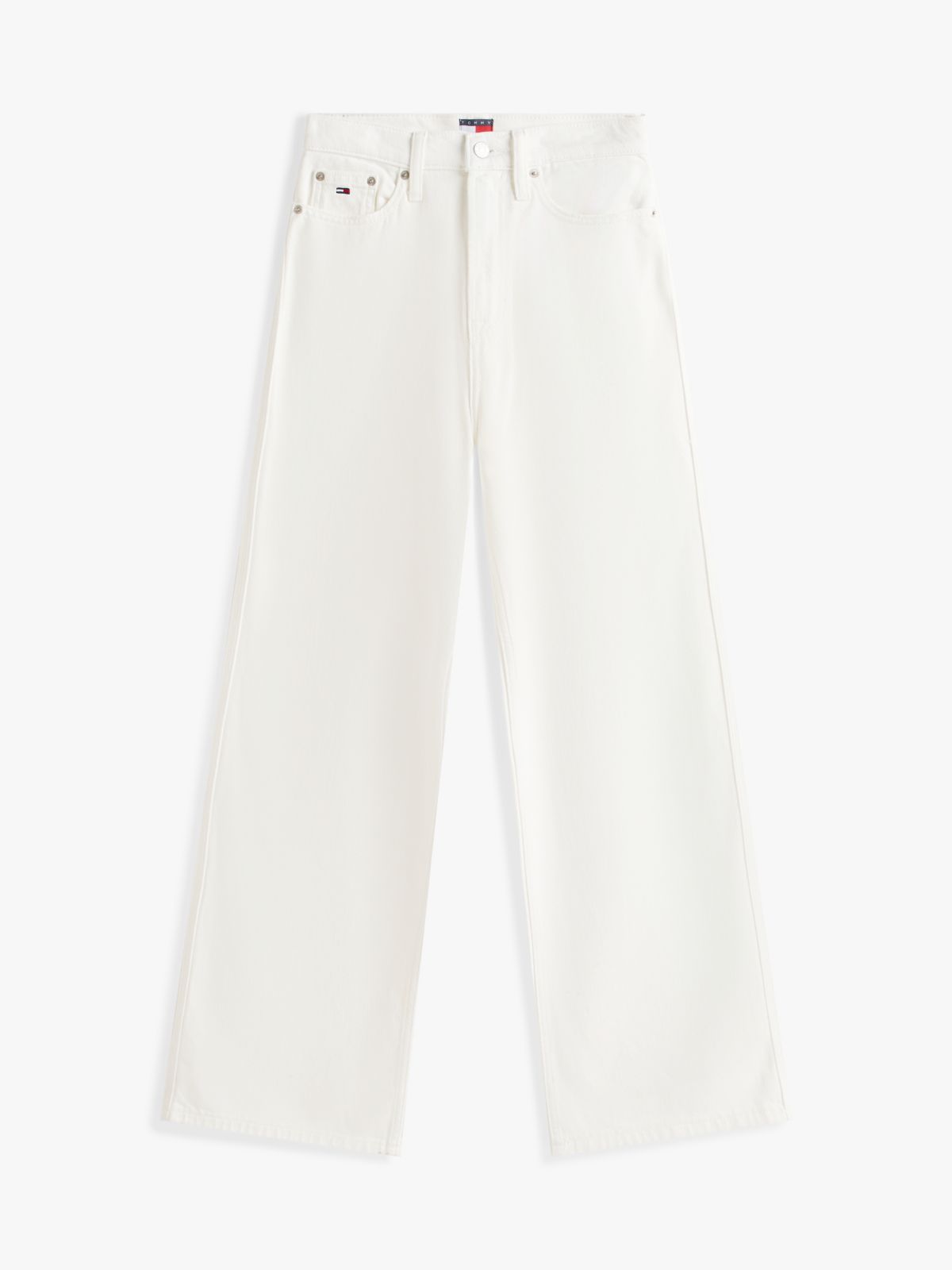 Claire High Rise Wide White Jeans — White