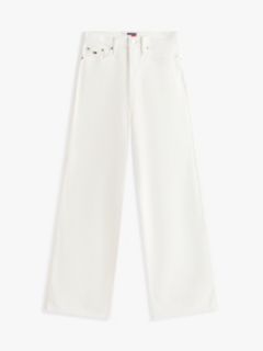 Claire High Rise Wide White Jeans — White 5