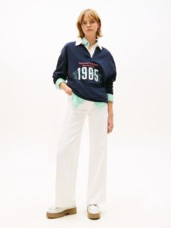 Claire High Rise Wide White Jeans — White 1