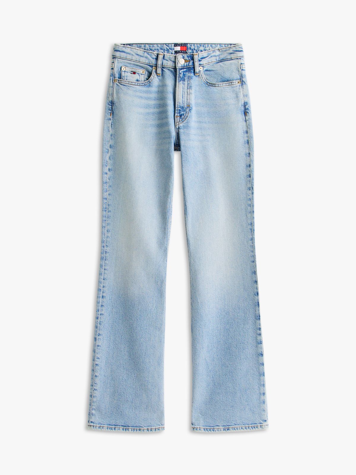 Faded Mid Rise Bootcut Jeans — Blue