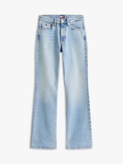 Faded Mid Rise Bootcut Jeans — Blue 5