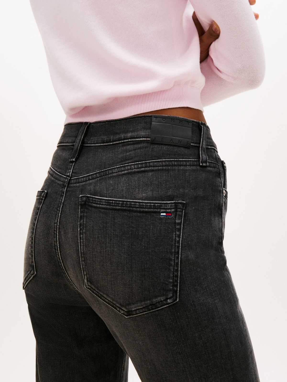 Sylvia High Rise Bootcut Black Jeans — Grey