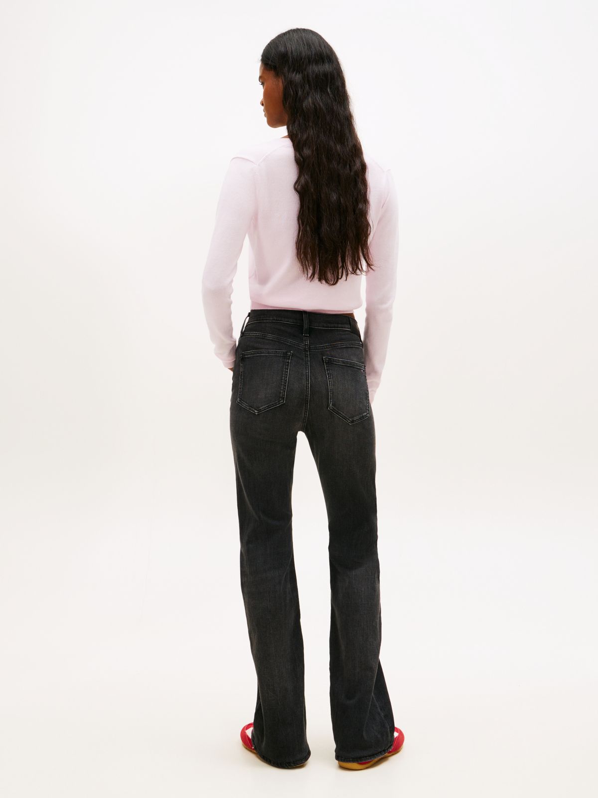 Sylvia High Rise Bootcut Black Jeans — Grey