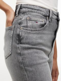 Mom High Rise Tapered Jeans — Grey 3