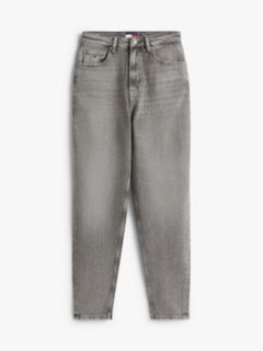 Mom High Rise Tapered Jeans — Grey 5