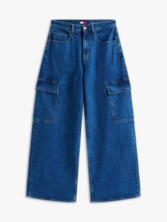 Charlie Mid Rise Loose Cargo Jeans — Blue 5