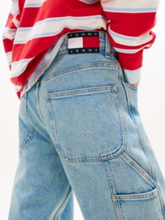 Mia Mid Rise Relaxed Straight Carpenter Jeans — Blue 3
