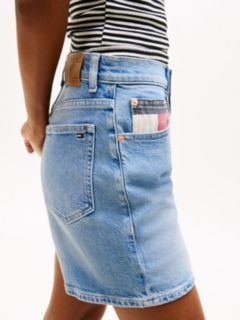 Colour-Blocked Coin Pocket Mom Denim Shorts — Blue 3