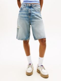 Distressed Loose Denim Shorts — Blue 2