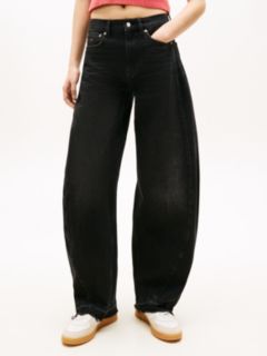 Ella High Rise Barrel Twisted Seam Black Jeans — Black 2