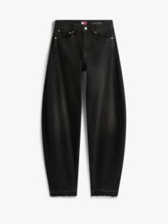 Ella High Rise Barrel Twisted Seam Black Jeans — Black 5