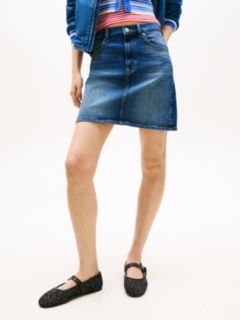 Ultra High Rise Mom Denim Mini Skirt — Blue 2