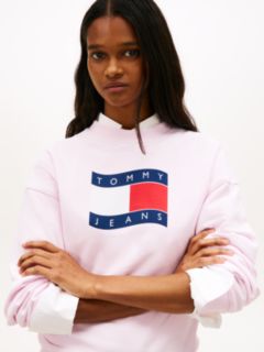 Wavy Flag Sueded Terry Boxy Sweatshirt — Pink 3