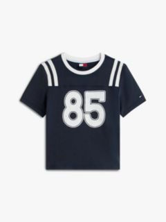 Logo Peached Jersey Slim T-Shirt — Blue 5