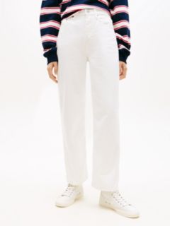 Layla High Rise Straight White Jeans — White 2