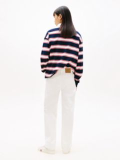 Layla High Rise Straight White Jeans — White 4