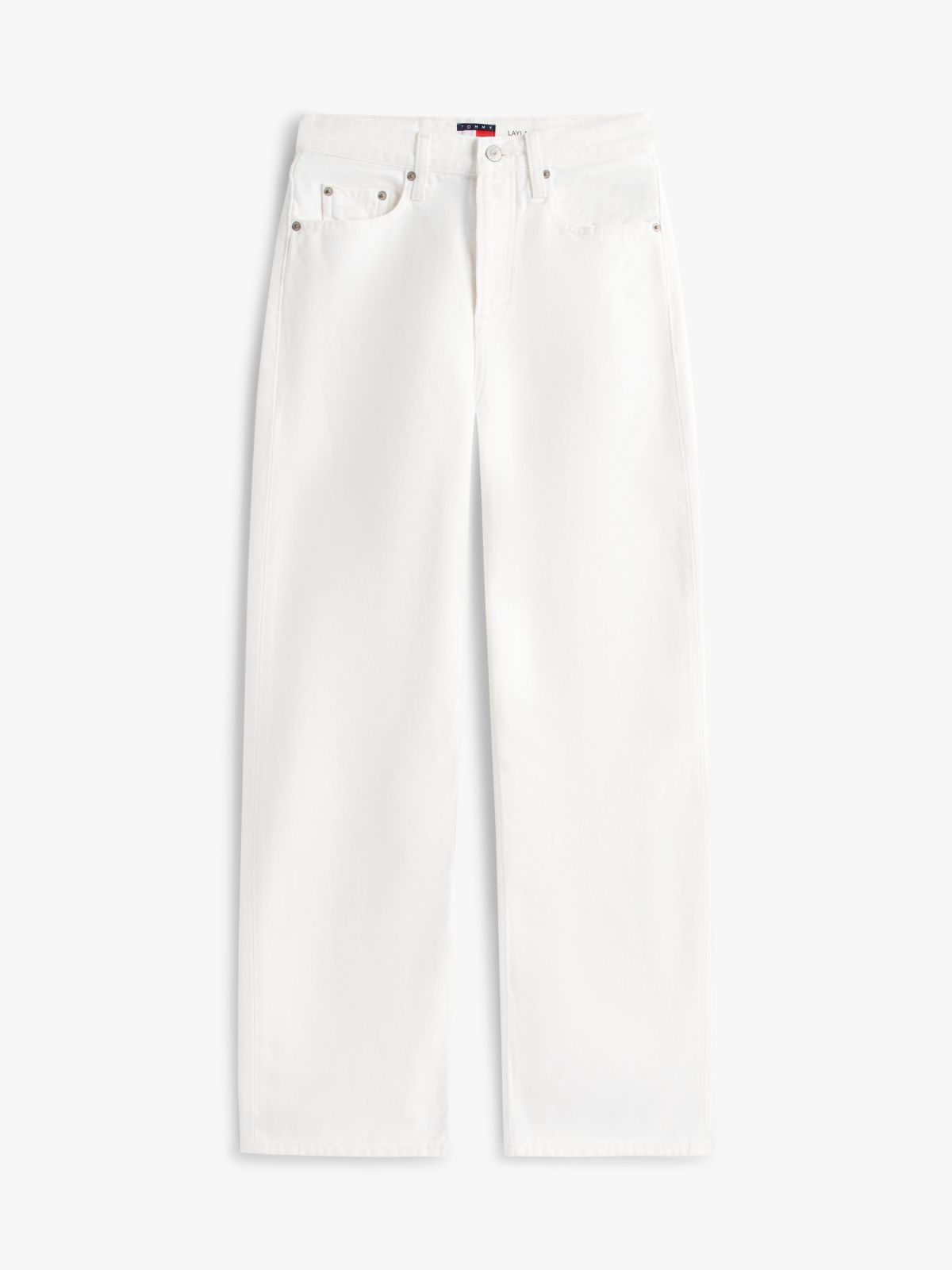 Layla High Rise Straight White Jeans — White