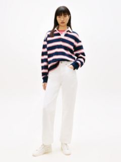 Layla High Rise Straight White Jeans — White 1