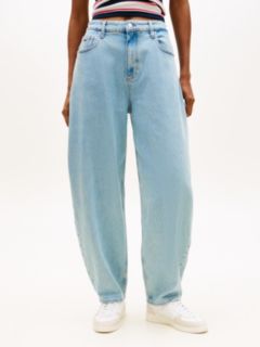 Faded Balloon Tapered Leg Jeans — Blue 2