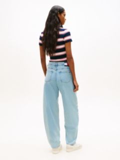 Faded Balloon Tapered Leg Jeans — Blue 4
