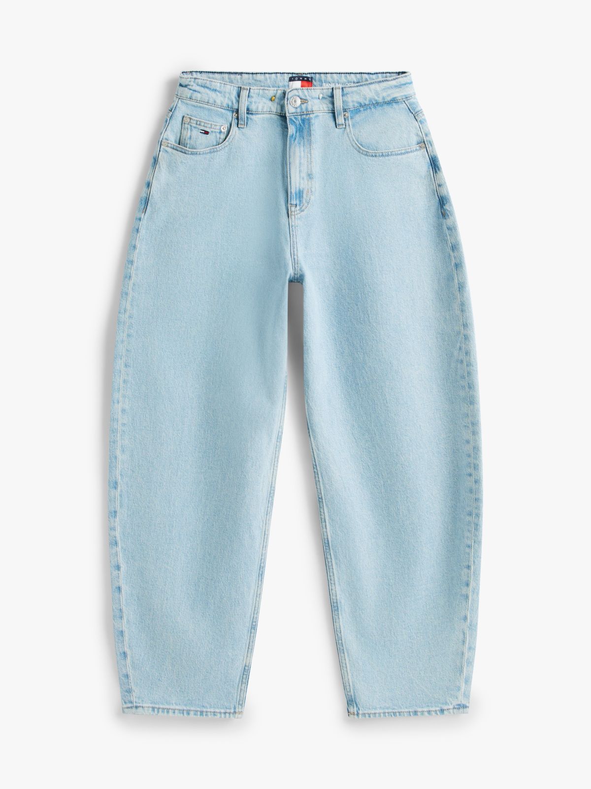 Faded Balloon Tapered Leg Jeans — Blue