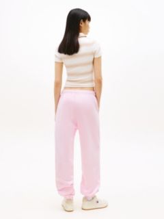 Tommy Badge Relaxed Cuffed Leg Joggers — Pink 4