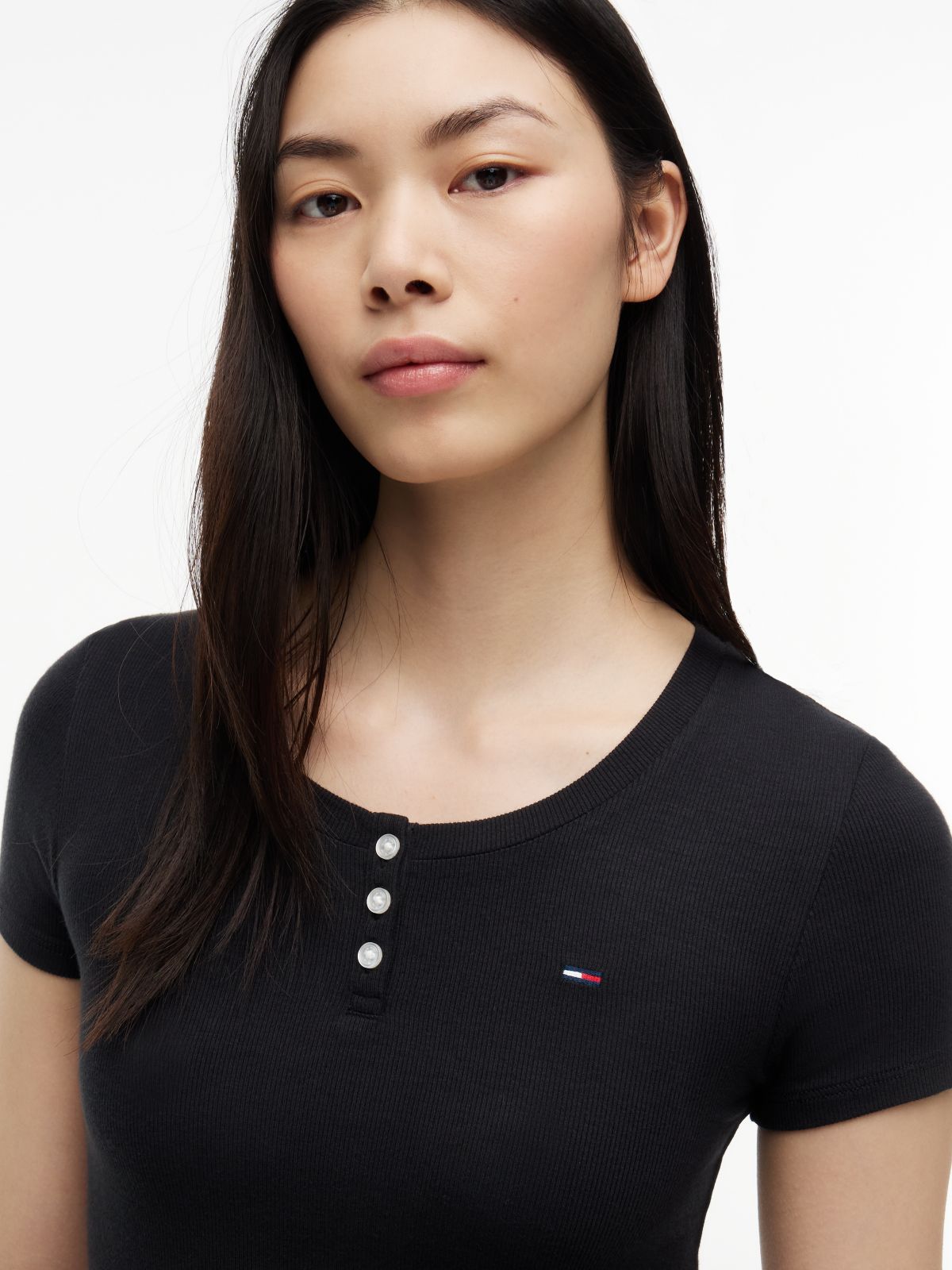 Slim Henley T-Shirt — Black