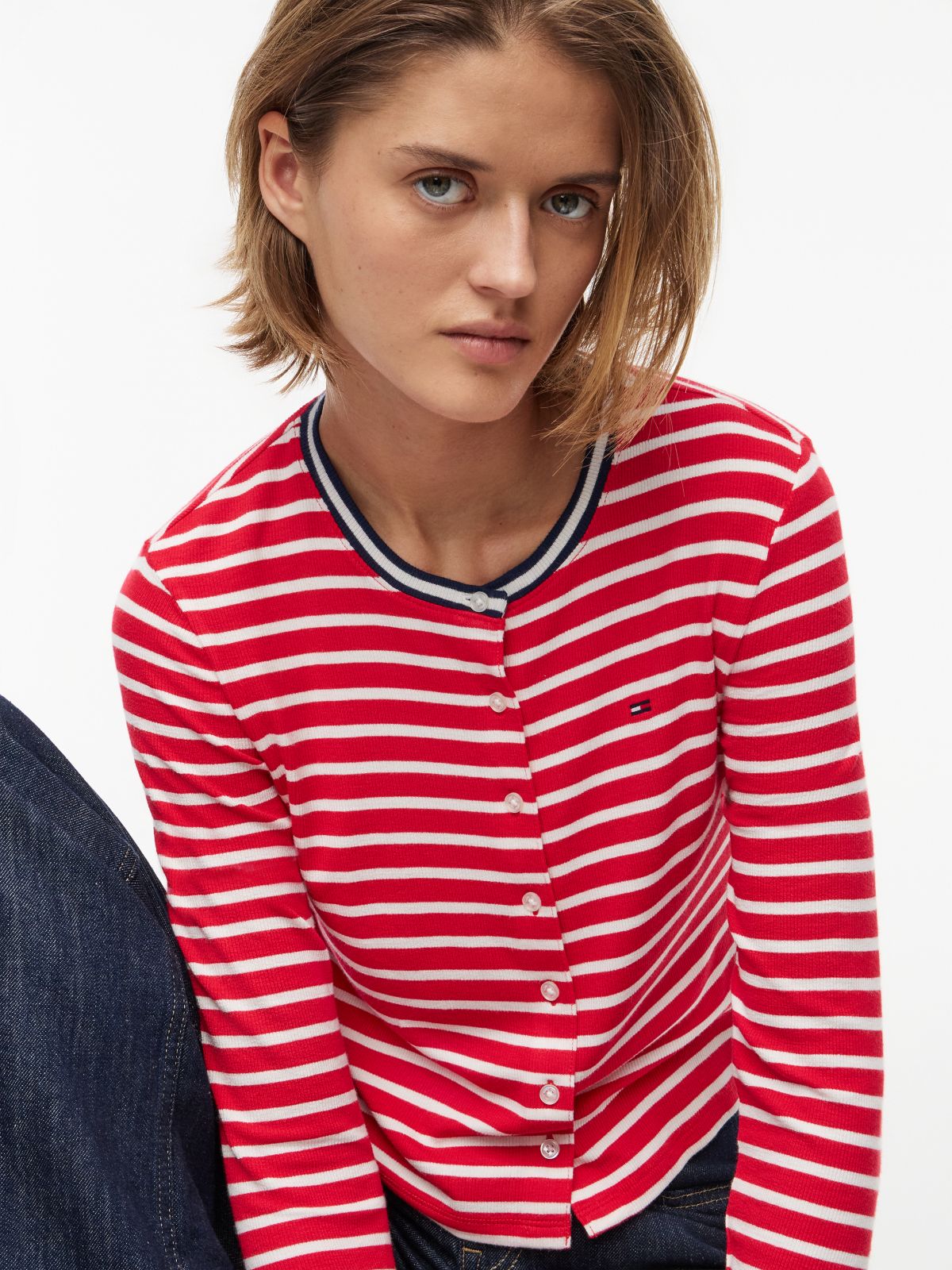 Slim Jersey Cardigan — Multi