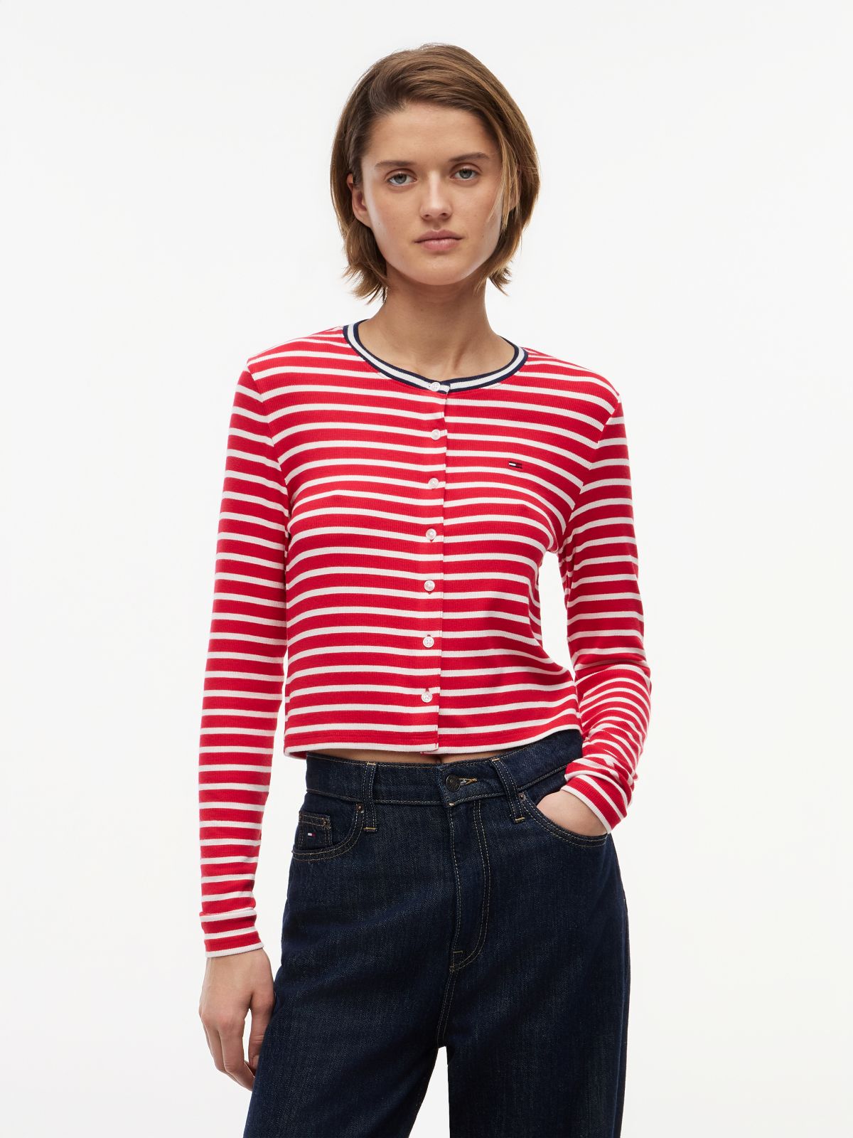 Slim Jersey Cardigan — Multi