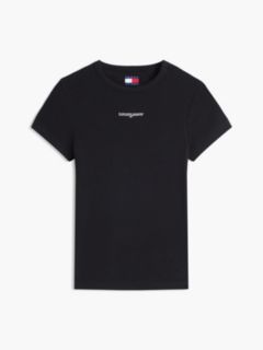 Logo Ribbed Slim T-Shirt — Black 5