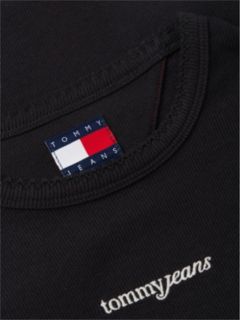 Logo Ribbed Slim T-Shirt — Black 6